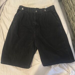 DR.DENIM KAIA SHORTS - Midshorts - WASHED BLACK